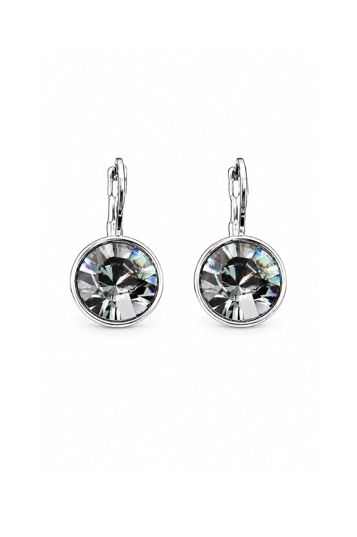 Black Diamond Swarovski Silver Ear drop