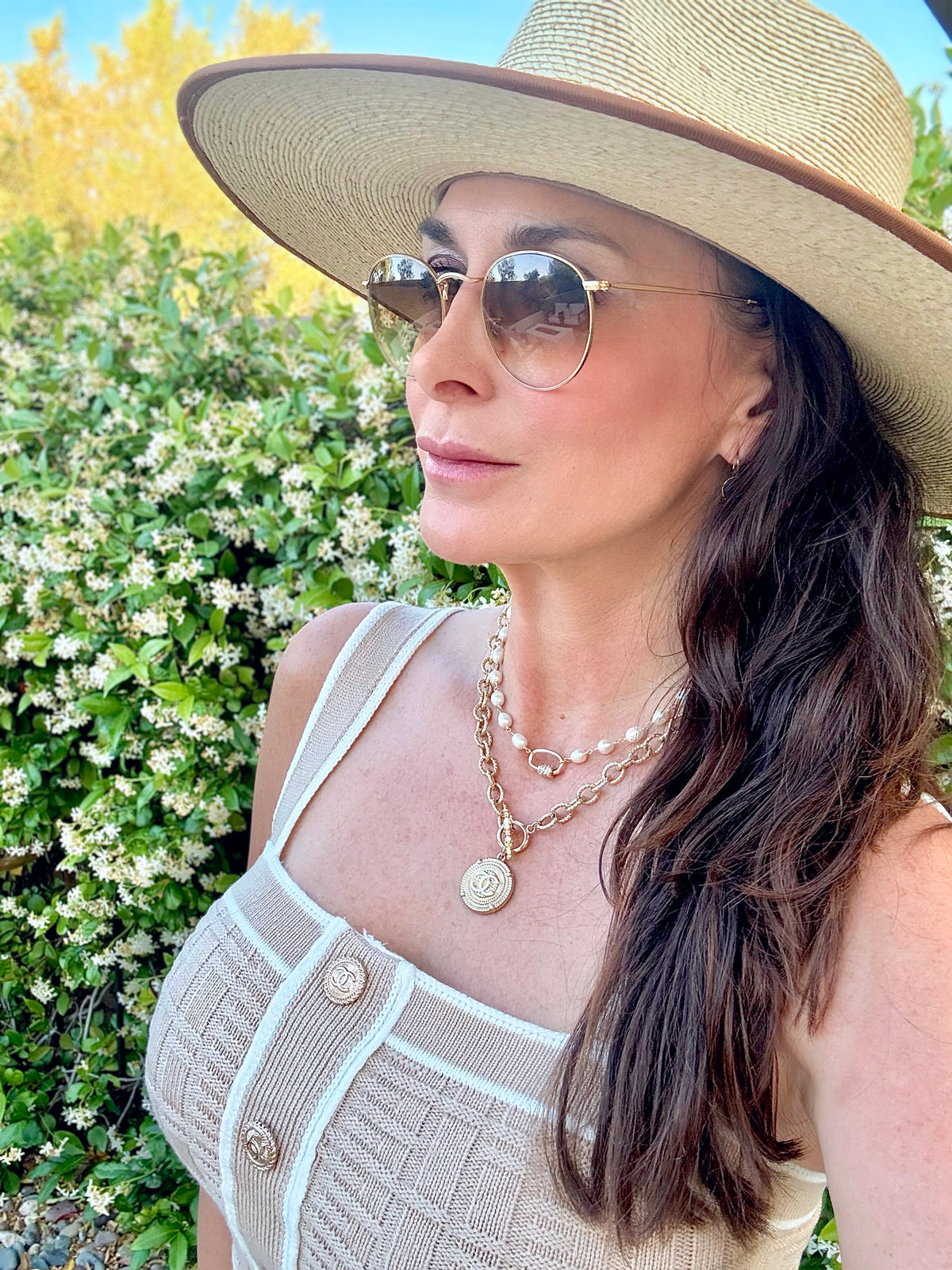 CC Golden Medallion Necklace