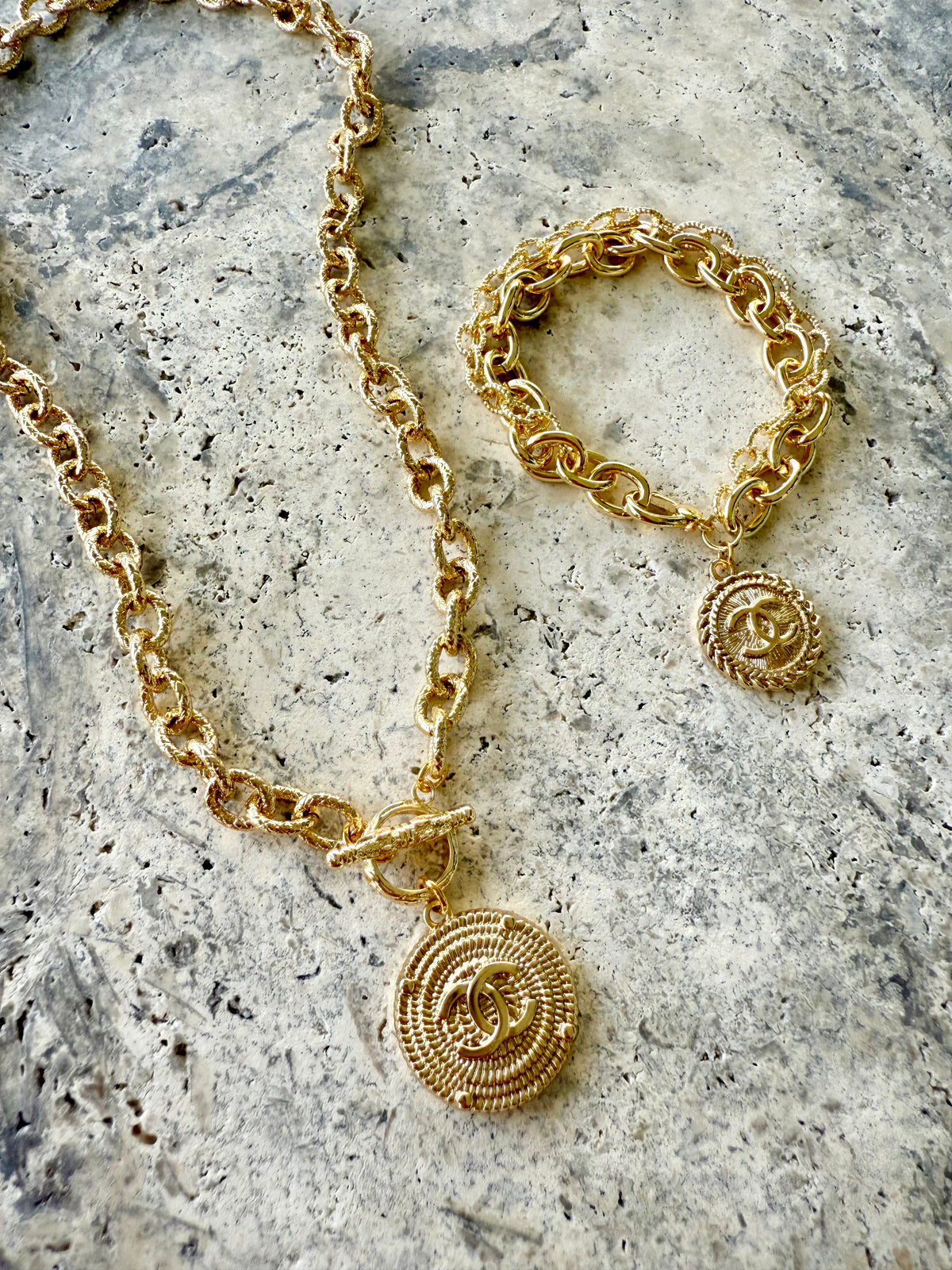 CC Golden Medallion Necklace