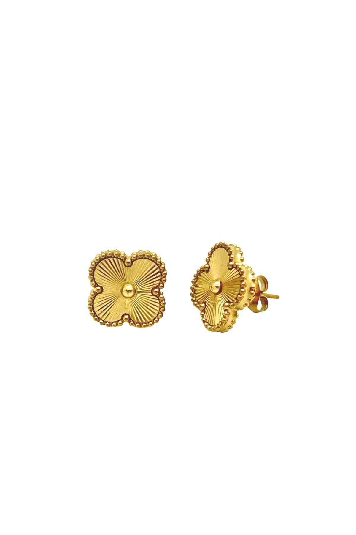 Gold Clover Earrings