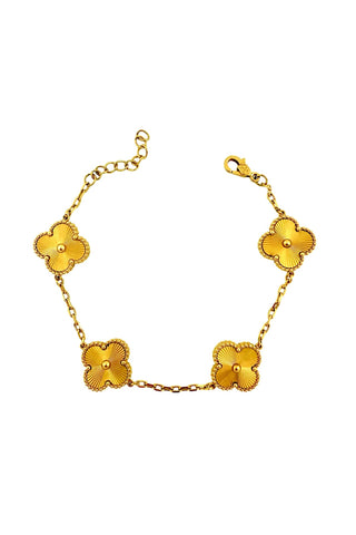 4 Gold Leaf Clover Bracelet
