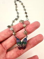 Small Lab Butterfly Necklace