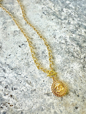 CC Gold Coin Necklace