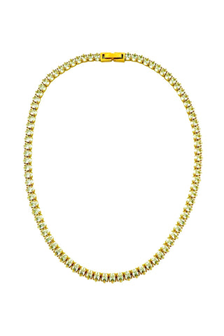 Oval Tennis Choker Necklace
