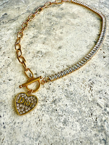 DR Heart Toggle Necklace
