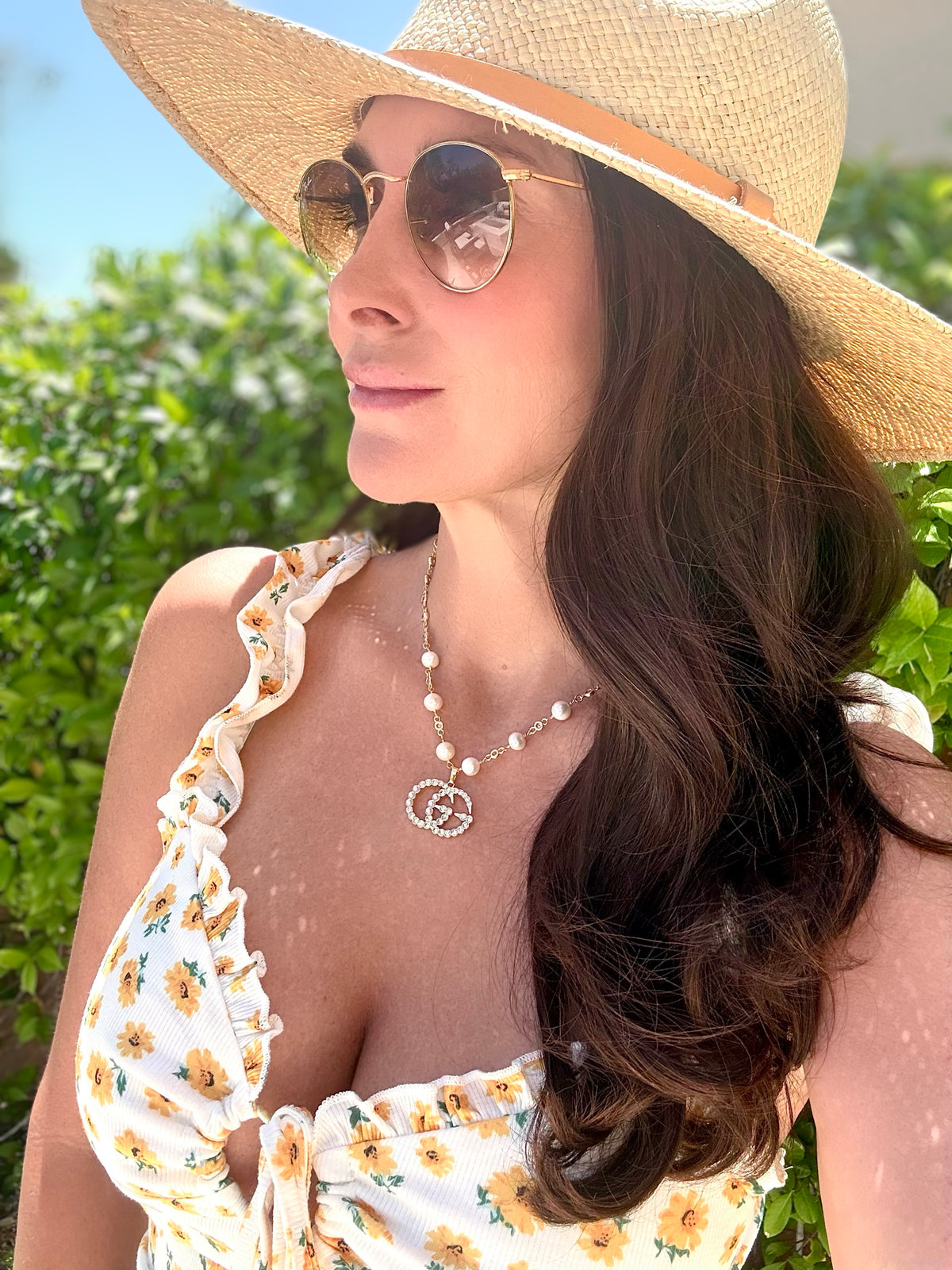 GG & CZ Pearl Necklace