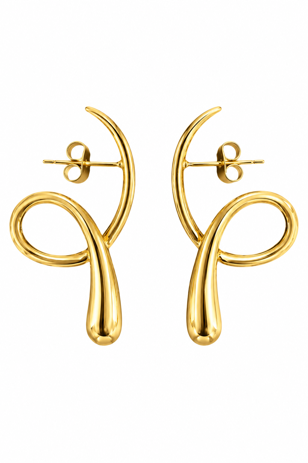 Gold Swirl Earrings