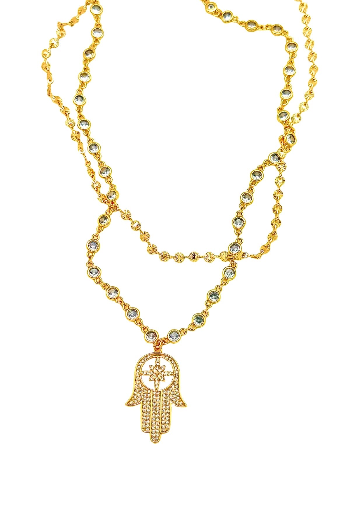 2 Layer Hamsa Necklace