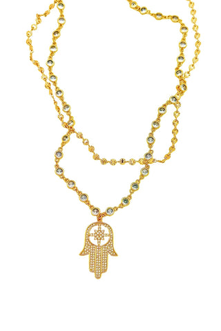 2 Layer Hamsa Necklace