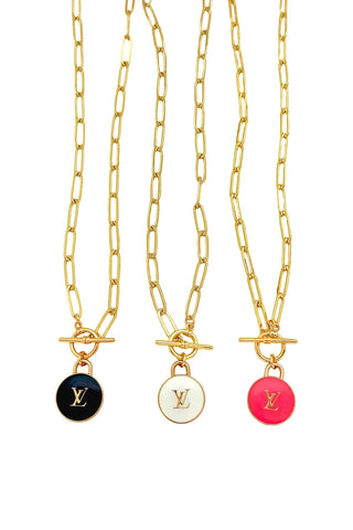LV Link Charm Necklace