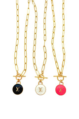 LV Link Charm Necklace