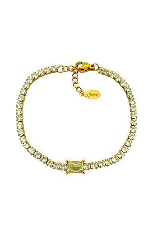 Rectangle CZ Tennis Bracelet