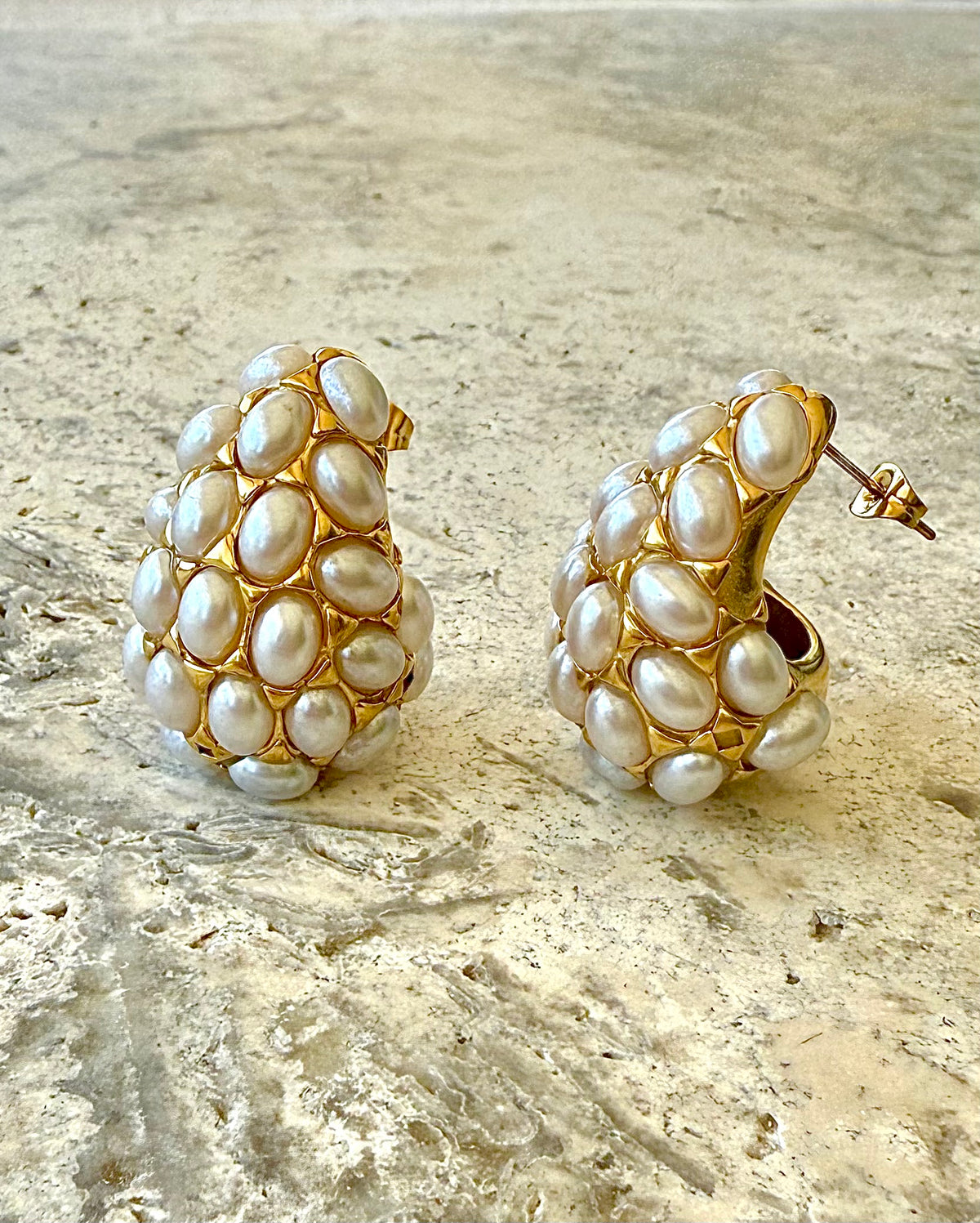 Large Pearl Teardrop Earrings