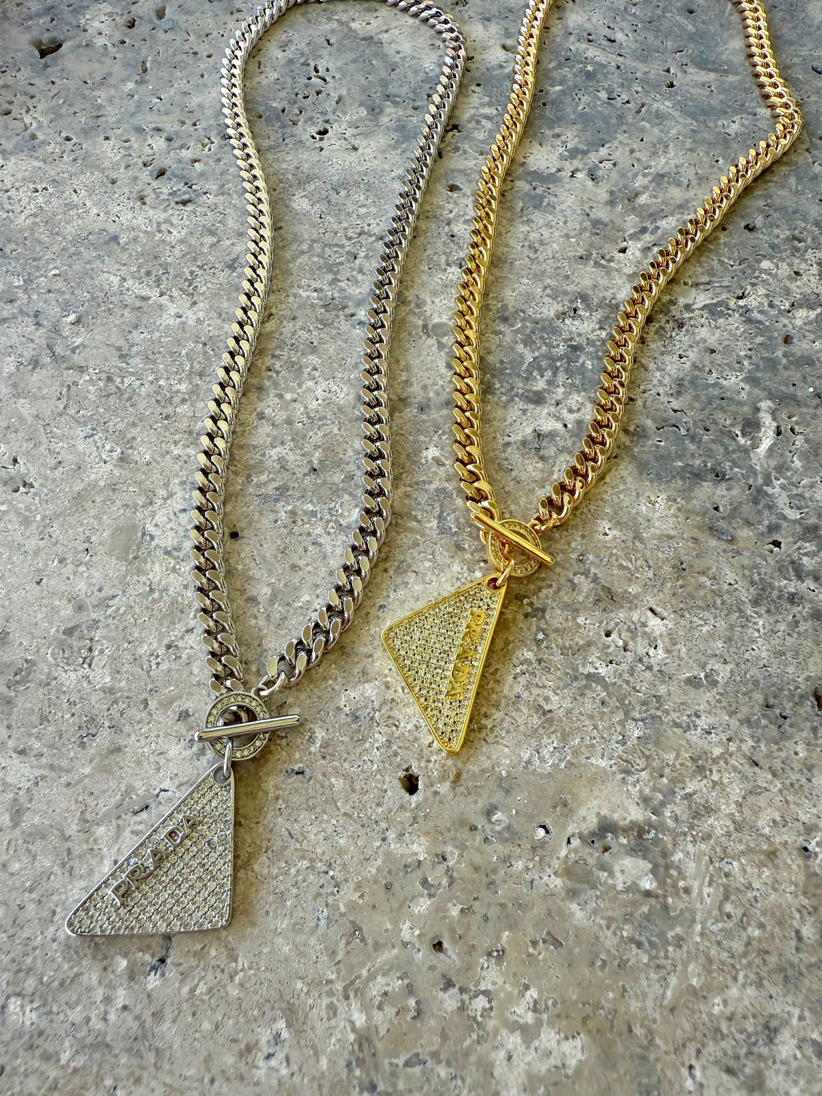 P-RAD CZ Tag & Toggle Necklace