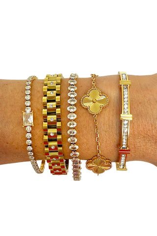 Rolo CZ Band Bracelet