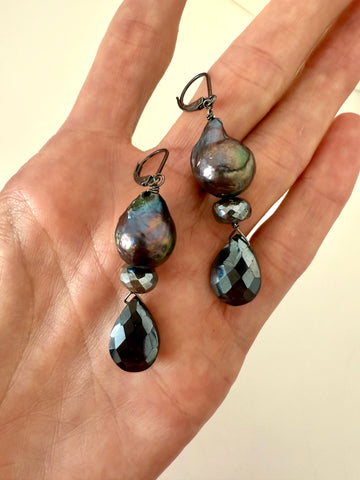 Black Pearl Earrings