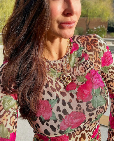 CC Large Gold Heart Necklace