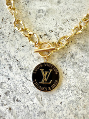 LV Black Trunks & Bags Necklace