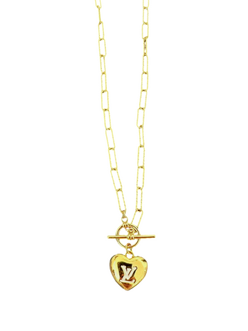 LV Dainty Heart Necklace