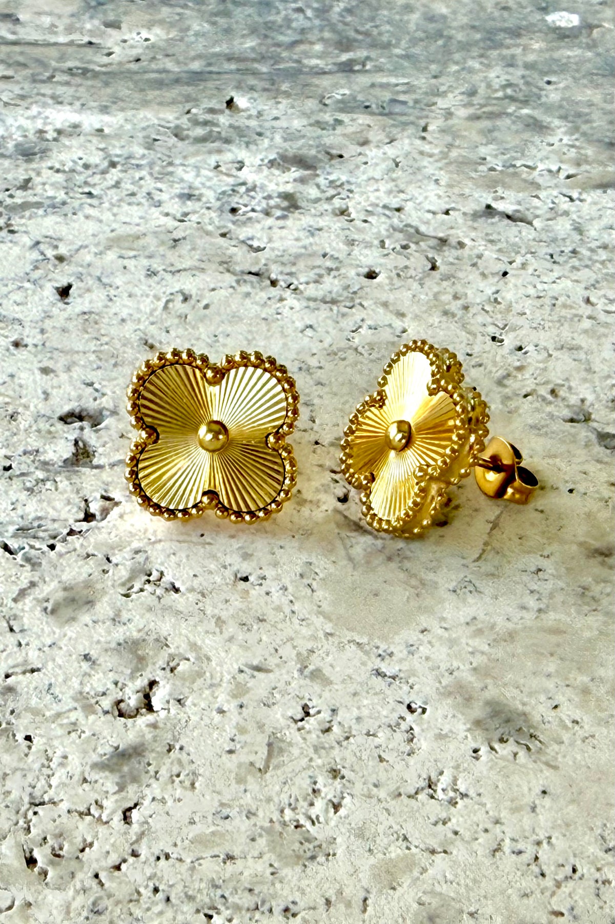 Gold Clover Earrings