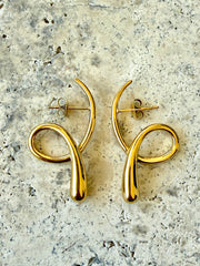 Gold Swirl Earrings