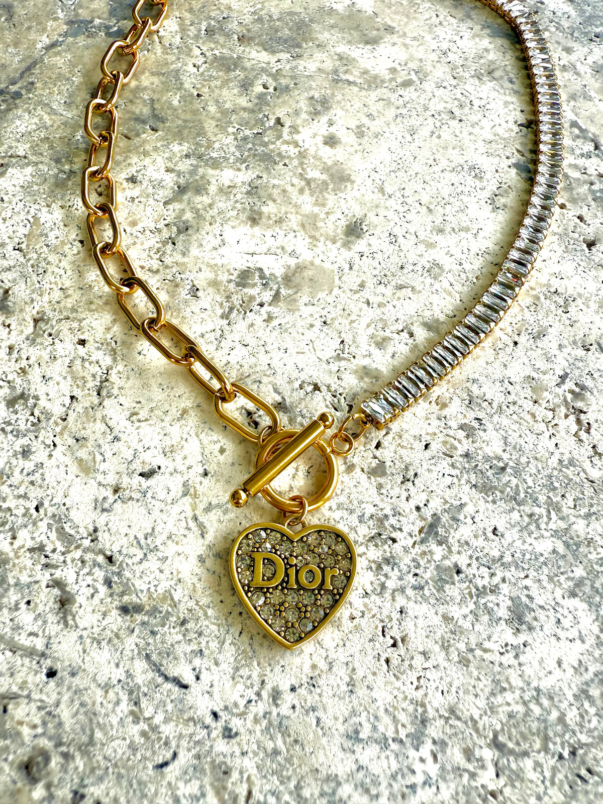 DR Heart Toggle Necklace