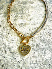 DR Heart Toggle Necklace