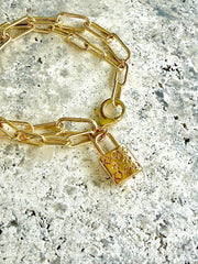 LV White Lock bracelet