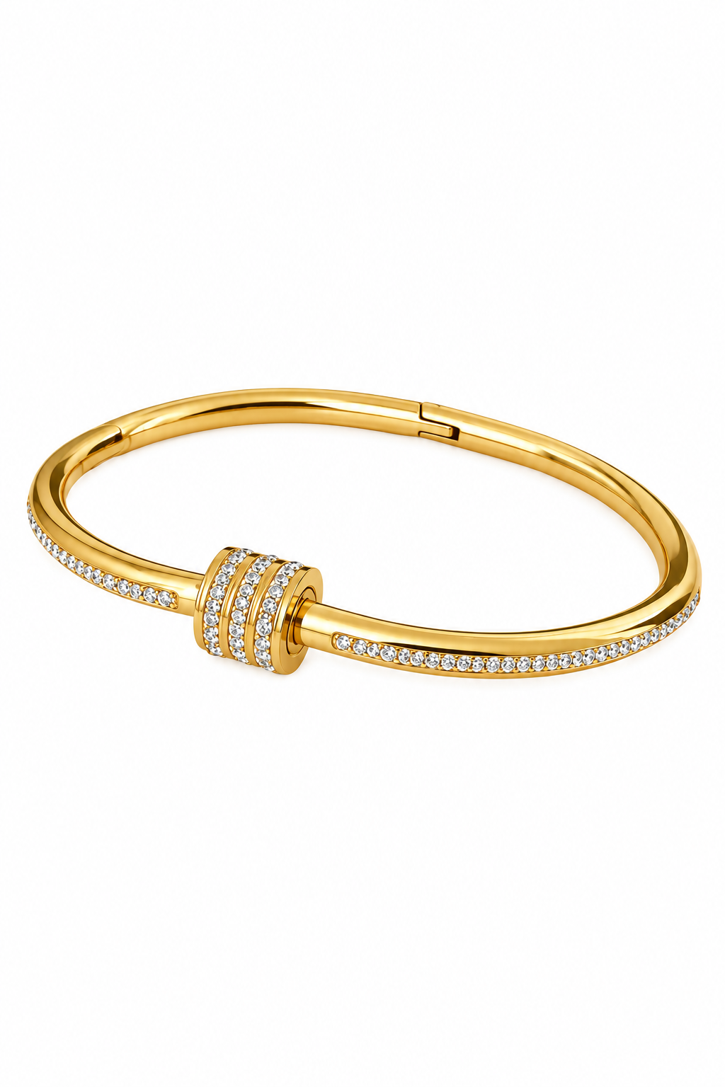 Crystal Gold Screw Bracelet