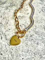 DR Heart Toggle Necklace