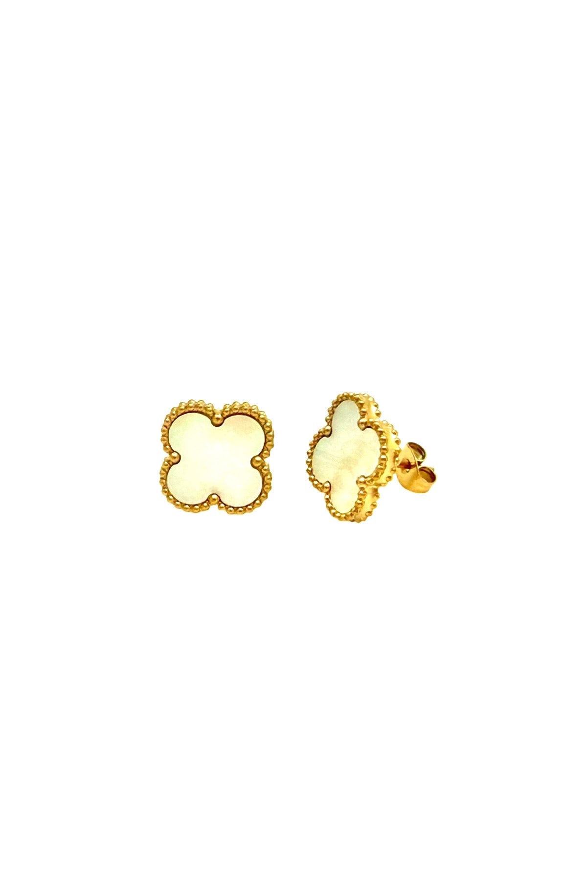 Mother of Pearl Clover Earrings