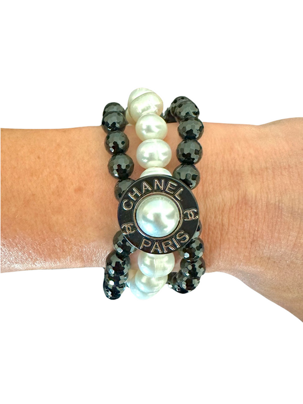 CC Black & White Button bracelet – Cimber Designs