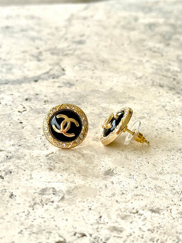 CC Black Sparkle Earrings