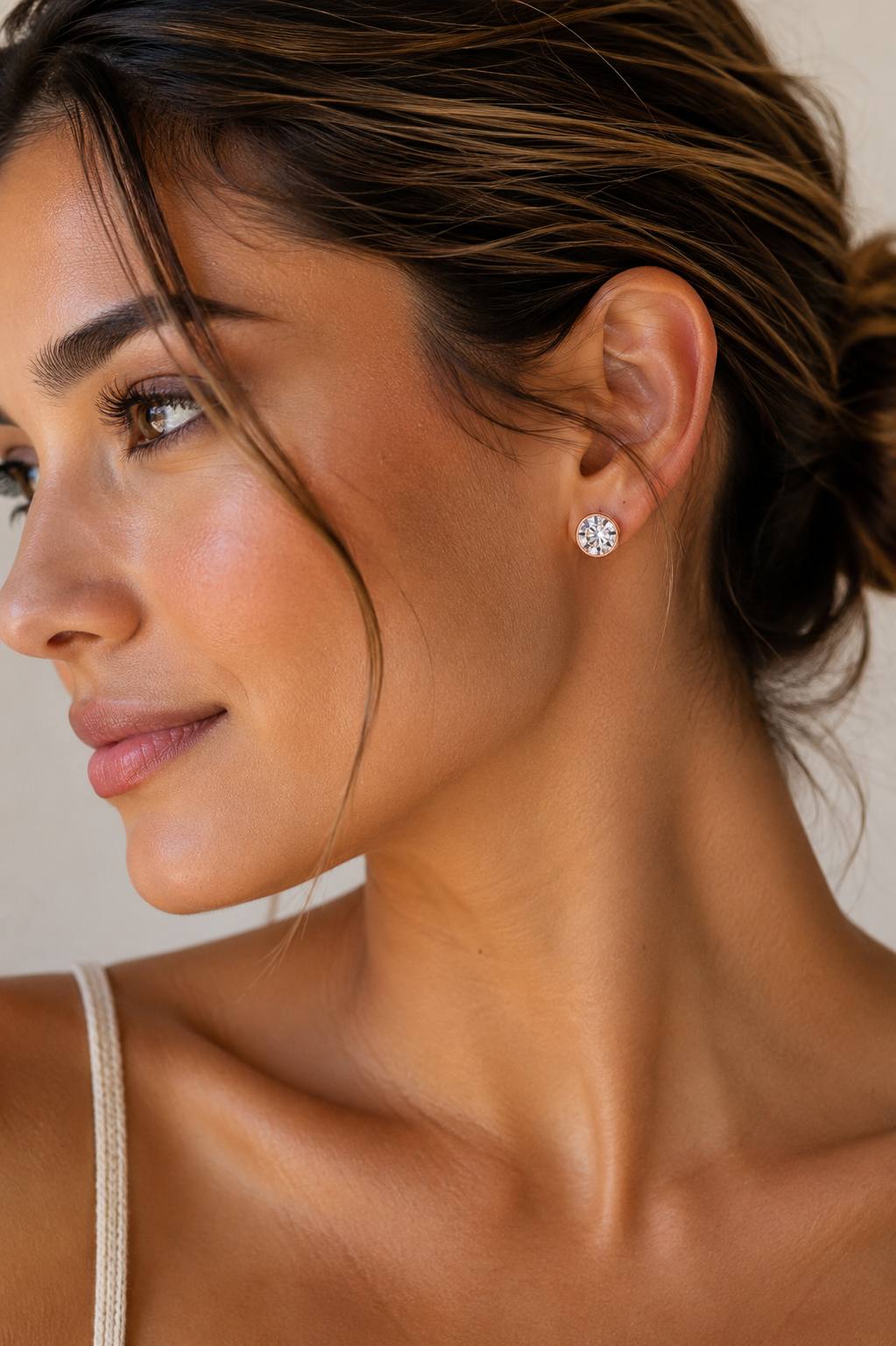 Classic Swarovski Gold Stud Earring