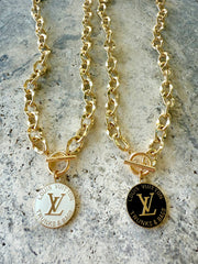 LV White Trunks & Bags Necklace