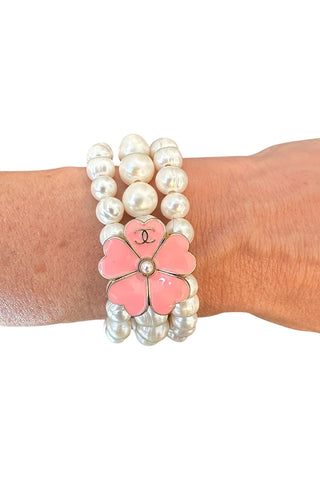 CC Pink Flower Button bracelet