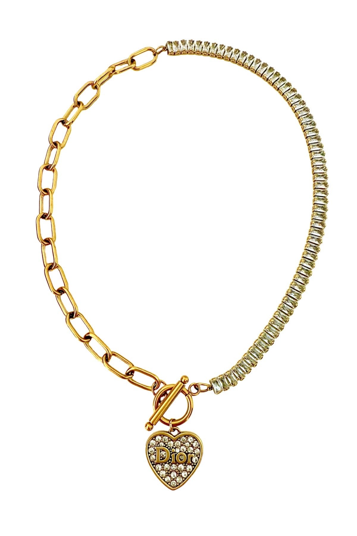 DR Heart Toggle Necklace