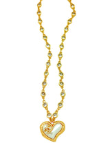CC White CZ Heart Necklace