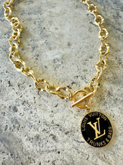 LV Black Trunks & Bags Necklace