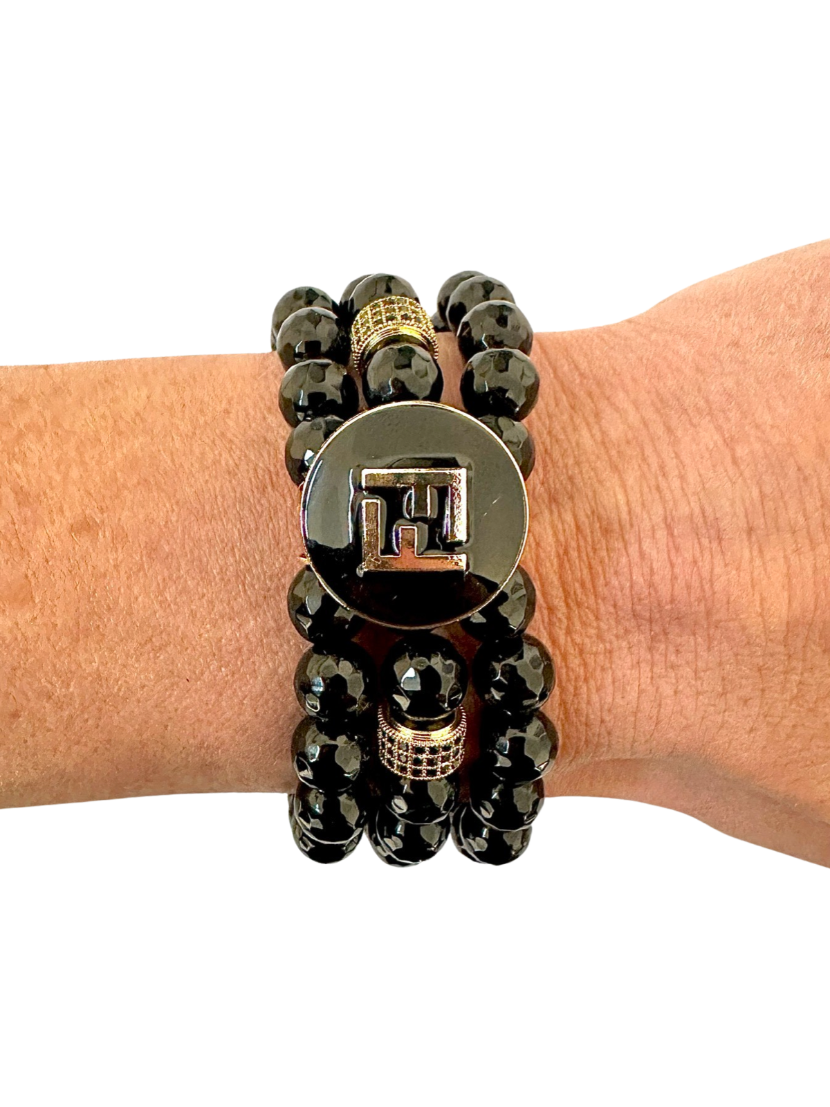 FF Black Button bracelet