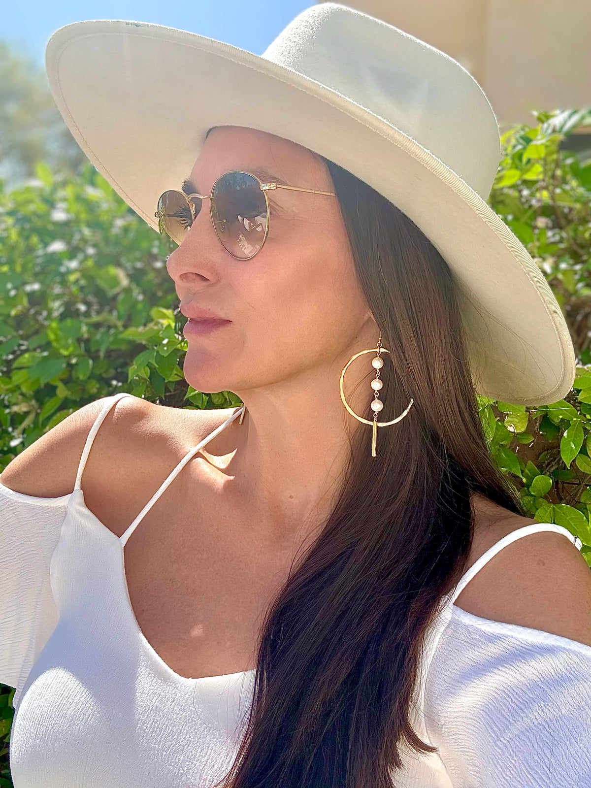 Large Pearl Drop Earrings