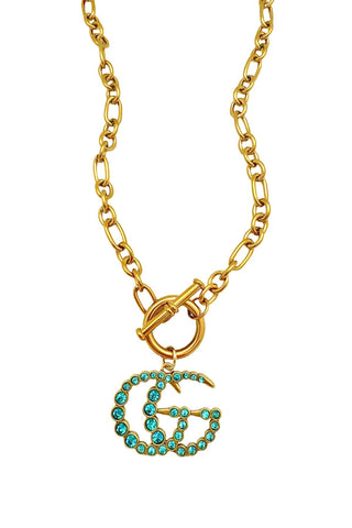 GG Turquoise CZ Necklace