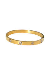 10 Crystal Gold Love Eternity Bracelet