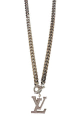 LV Silver Bling Necklace