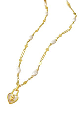 Mother of Pearl Heart Necklace