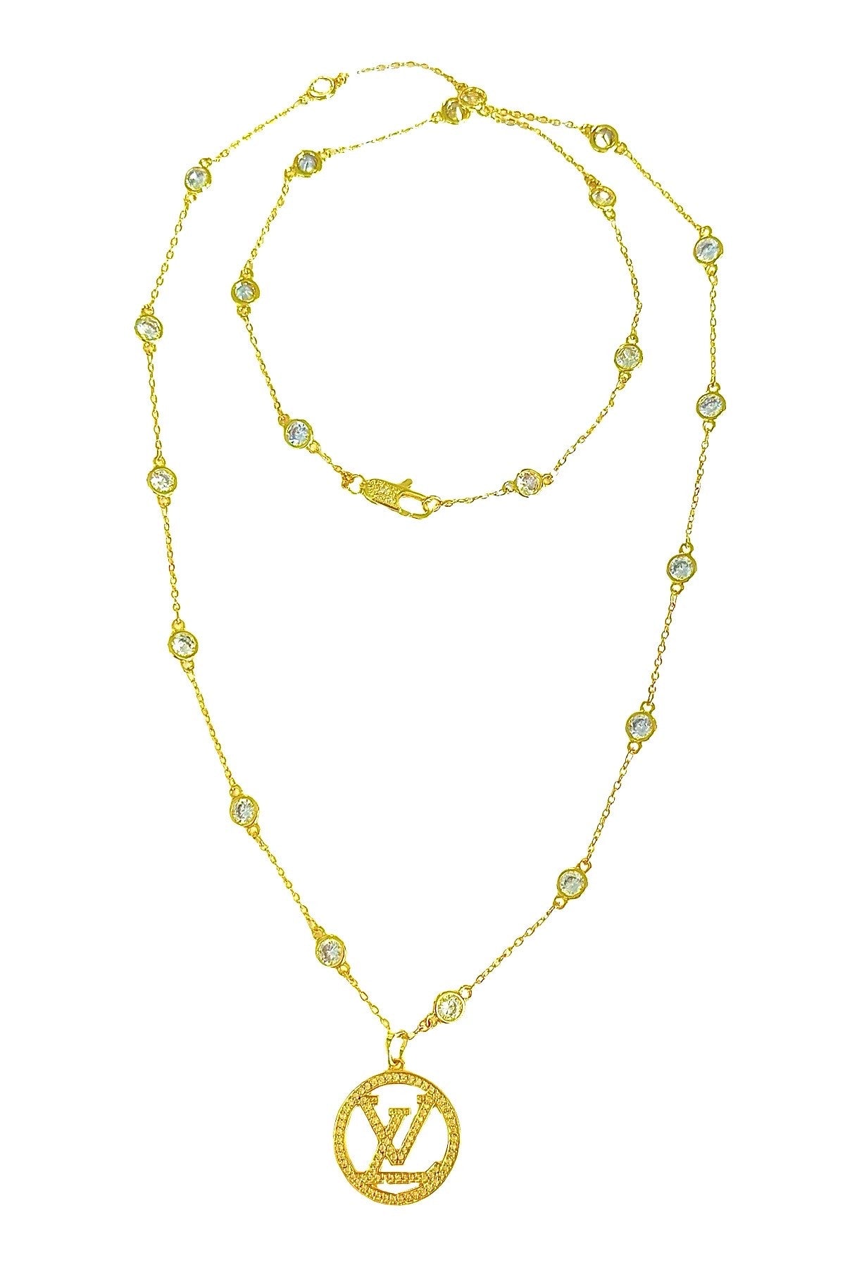 Round Logo Layer Necklace