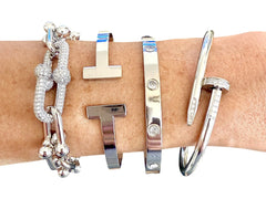 T-shape Silver Bracelet