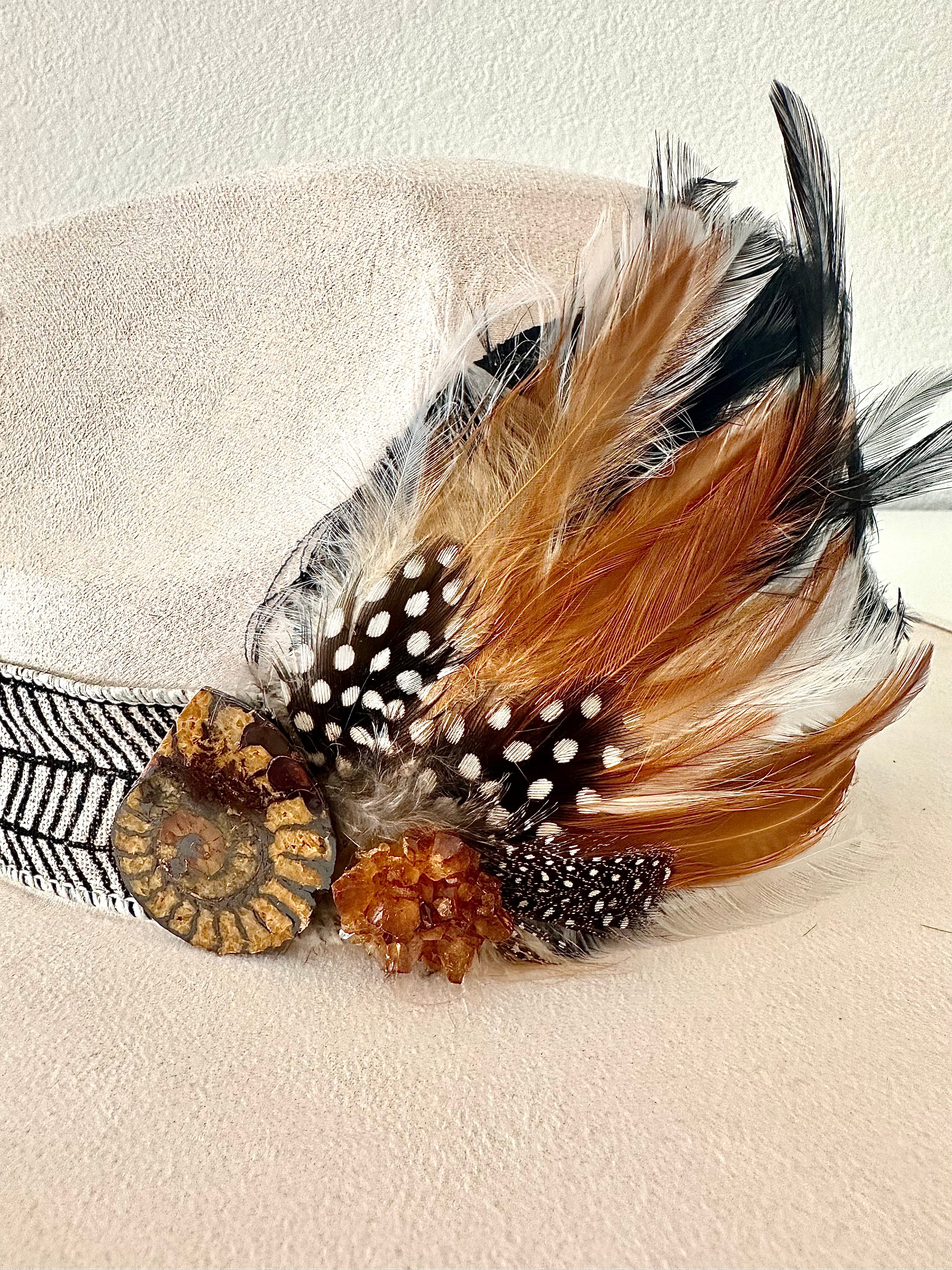 Ammonite Feather Hat