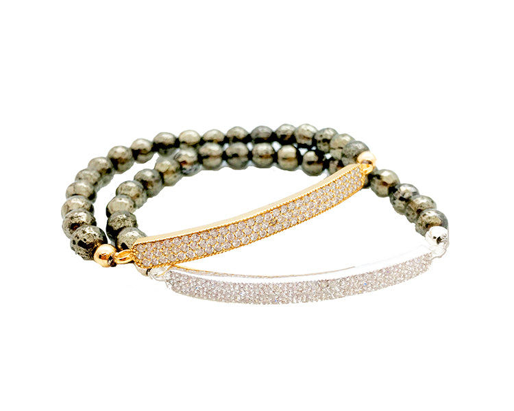 Pyrite CZ Bling bracelets