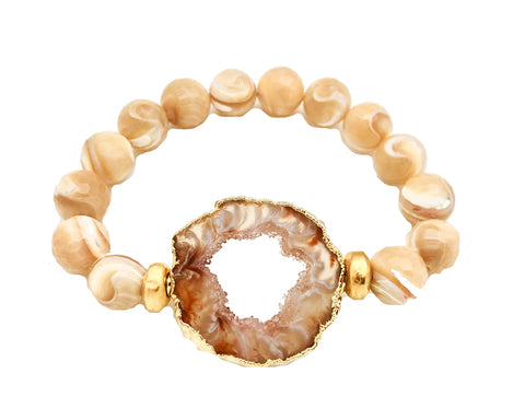 Honey Geode bracelet